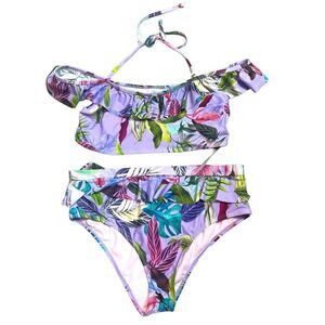 Beach Lingo Off the Shoulder Flounce Ruffle Bikini Size 16